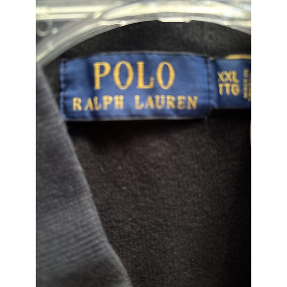 Polo Ralph Lauren Black Quarter Zip Pullover Estate Rib Sweater XXL Designer Y2K - Picture 4 of 7